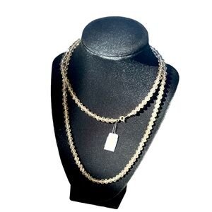 Crown Trifari Vintage Smokey Glass Bead Necklace